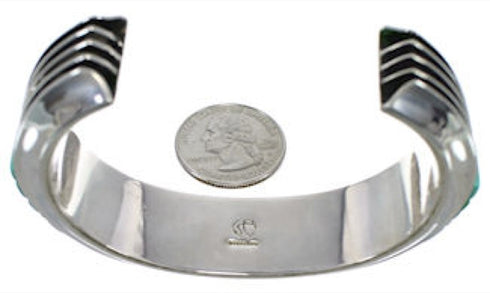 Southwest Jewelry Sterling Silver Turquoise Cuff Bracelet EX27418
